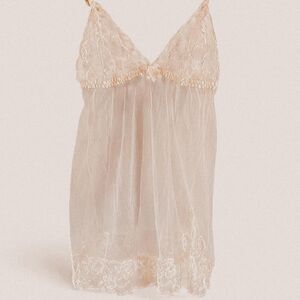 Y2K Angelic Coquette Frederick’s of Hollywood Lace Tulle Babydoll Cami – XL